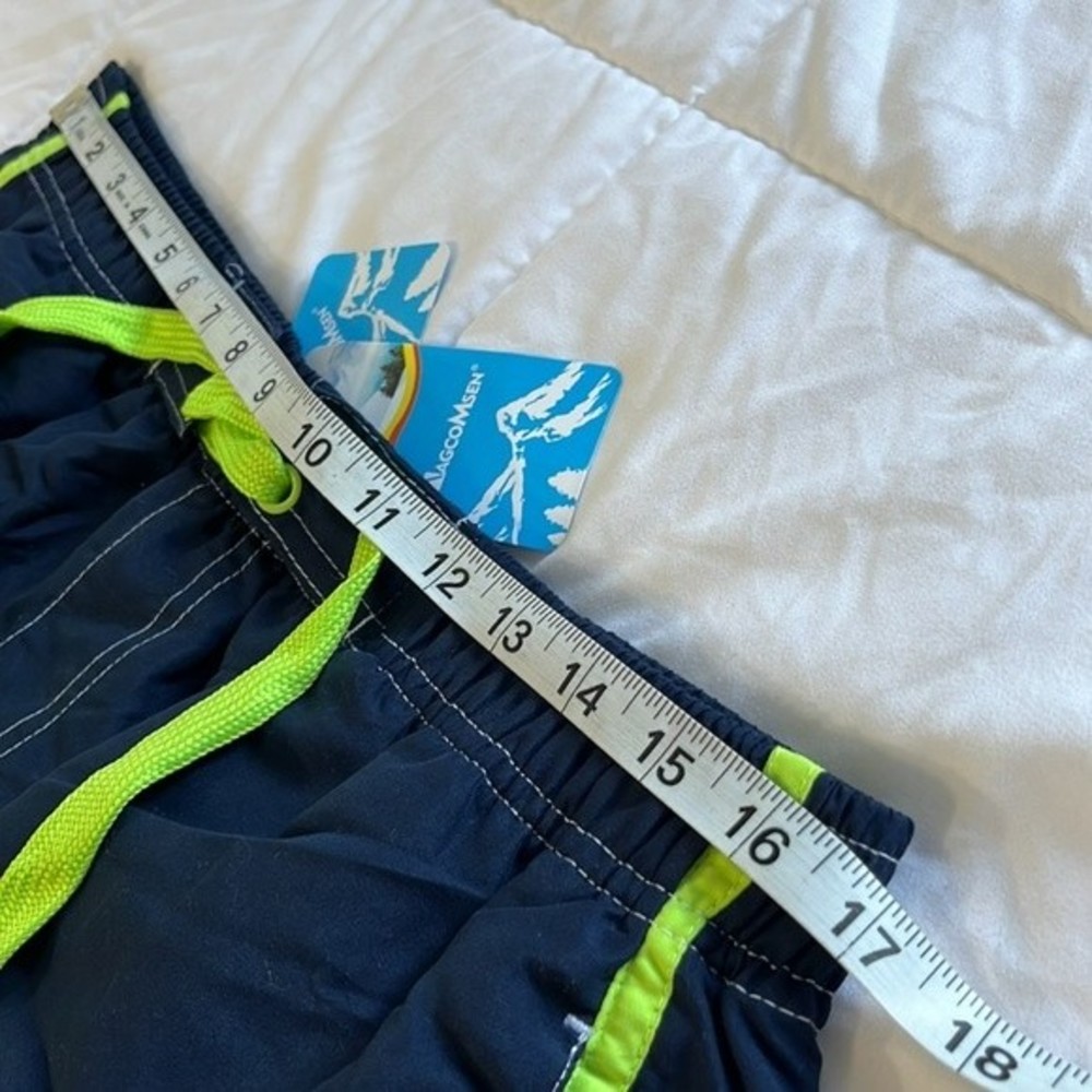 MagcoMsen Swim Board Shorts NWT Pockets, Mesh Lined, Elastic Waist, Navy Blue,XL - Picture 5 of 8